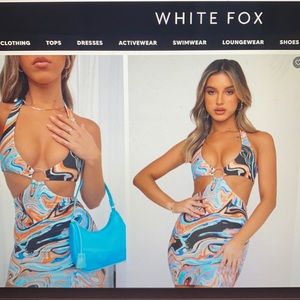 White Fox Mini Dress Swirl